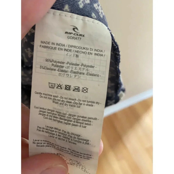 Rip Curl Navy and White Short Sleeve Surf Mini Dress Size Small - Picture 8 of 11